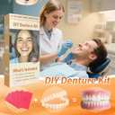Denture Do it Yourself Full Set of Top and Bottom Fake Teeth to Create Your Perfect Smile at Home-BY107
