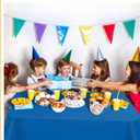 2 x tujol Royal Blue 6 Pack Plastic Table Cloth 54" x 108", Disposable Tablecloths Rectangle Table Cover, Plastic Tablecloths for Parties