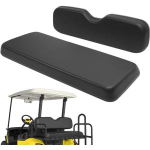 Universal Golf Cart Black Seat Bottom & Seat Backrest Compatible with Yamaha,EZGO TXT/RXV/ST, Club Car DS & Precedent and Other 4 Passengers(2+2) Golf Cart Rear Flip Seat
