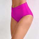 Halcurt Women's High Waisted Swim Bottoms (Available in Plus) Full Coverage Bikini Swimsuit Bottoms (Pink, L)