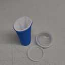 1 Pack Slushie Cup, Slushy Maker Cups, Magic Frozen Squeeze Cups for Ice Cream Juice Milk Yogurt, DIY Smoothie Cooling Cup with Lid and Straw for Kids Friends Family Blue