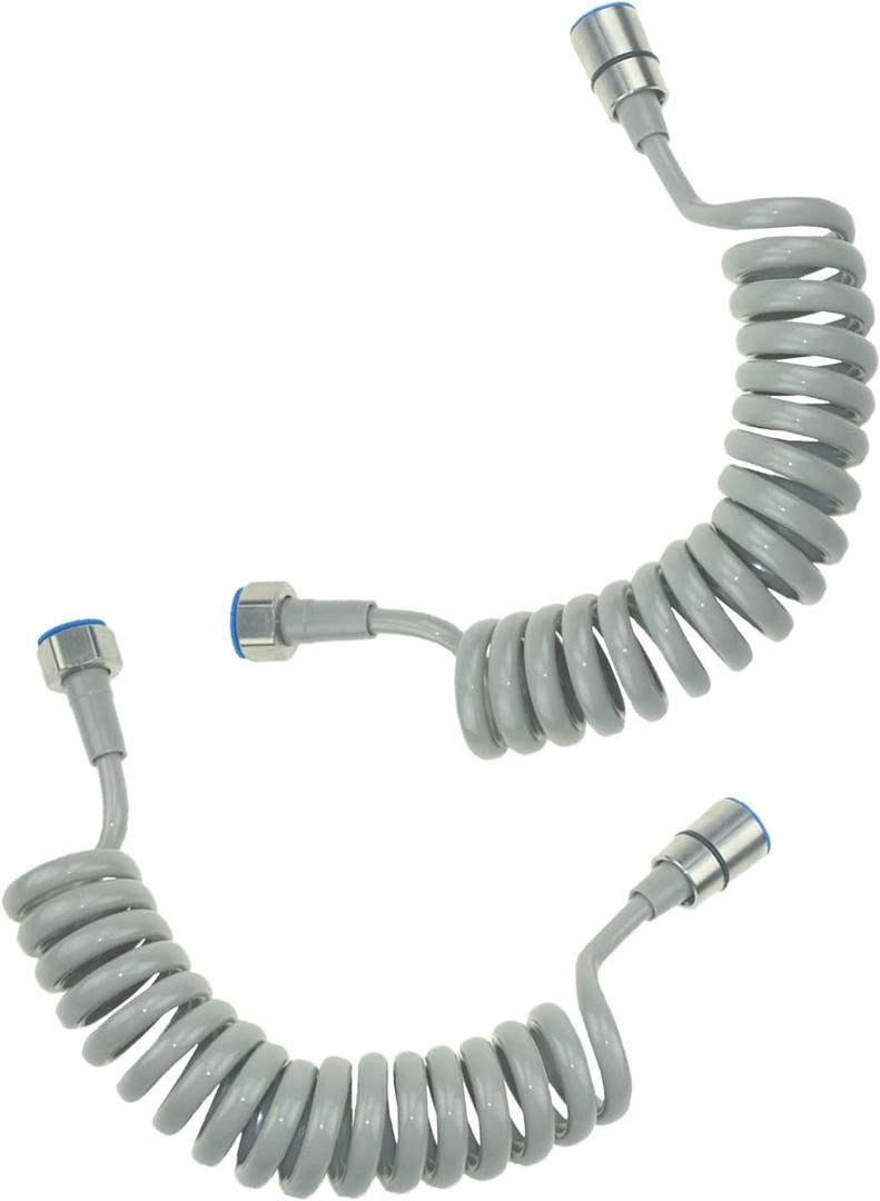 2 Pieces 304 Stainless Steel Flexible Telescopic Shower Telephone Wire Design Spring Flexible Shower Hose Spring Replacement Shower Hose for Bathroom, Toilet, Sprayer
