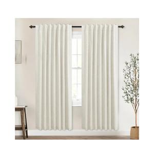 KOUFALL Thermal Curtains for Summer Heat Living Room, Blocking Insulated 78 Inch Curtains By Size Linen Blackout Insulating Curtains to Keep Heat Out, Cream Beige