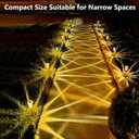 DenicMic Solar Lights Outdoor 10 Pack Waterproof 3000K Warm White LED Stainless Steel Stake Outside Lights for Yard Pathway Garden Driveway Walkway Landscape Path Lighting