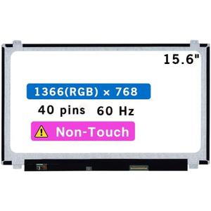 15.6" Screen Replacement NT156WHM-N10 for Dell Inspiron 15 3521 3531 3537 P28F P28F001 for Latitude 3540 E5540 E6540(Laptop Models Before 2020) LCD Non-Touch (HD 1366 * 768 40 pin)