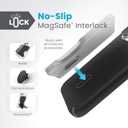 Speck iPhone 15 Pro Case - ClickLock No-Slip Interlock, Built for MagSafe, Drop Protection - Scratch Resistant, Soft Touch, 6.1 Inch Phone Case - Presidio2 Pro Black/Slate Grey/White