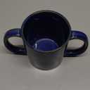 2activelife Double Grip Ceramic Mug: BPAFree Dual Handle Design for Secure Hold, 11.83 US Fl. Oz. (350 Ml), Elegant Blue Color, Microwave Safe Drinking (Blue)