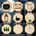 Halloween 10 Floating Potion Cauldron Set with Mist Maker  DIY Spooky Witch Cauldron Dcor with 9 Colorant Bottles (10")