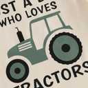 Baby Boy Cute Letter Short Sleeve Shirt Top Elastic Waist Shorts Toddler Summer Outfits (Green Just A Boy Who Loves Tractors, 12-18 Months)