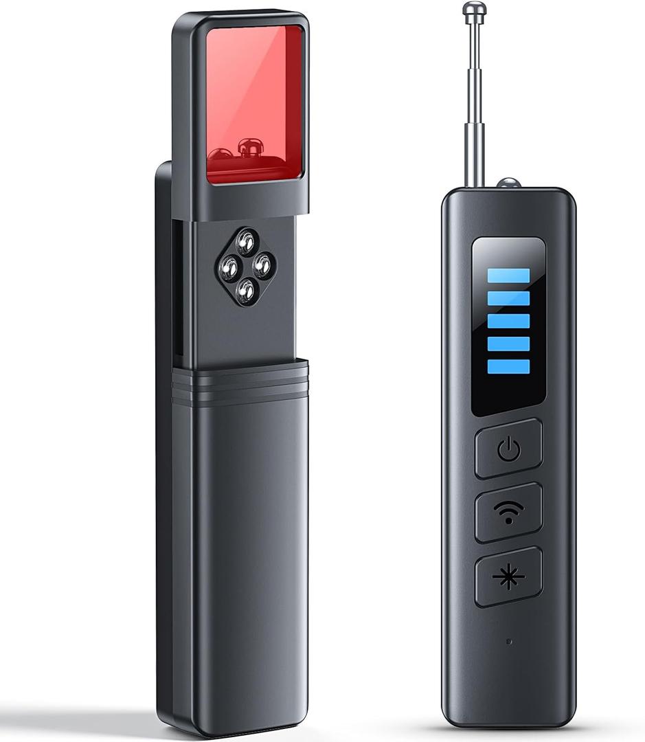 Qyzue Hidden Camera Detectors, Spy Camera Detector with RF Signal & Infrared Detection for Wireless Cameras, GPS Trackers, Privacy Protection, Portable Travel Safety Tool