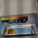 Art Painting Kits, Paint Station, Including Upgraded Paint Brush Cleaner, 20"X16" Silicone Painting Mat, 12 Colors Acrylic Paint Set and 10 Paint Brushes, Painting Supplies Kits(Blue)