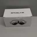 SPOSUNE Ski Goggles Over Glasses with Dual lens, Anti-fog Anti-UV Snow Goggle for Men Women Youth Skiing Snowmobile (Black Frame + Silver Lens Vlt 8%)