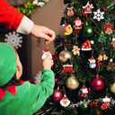 Garma 48Pcs Mini Christmas Ornaments Small Christmas Tree Decorations Set with Santa Claus Snowman Bells Tiny Xmas Hanging Ornaments Miniature for Christmas Tree Decor