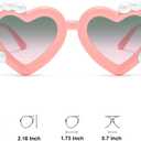 2 x Ridering Toddle Girl Peal Heart Sunglasses,UV 400 Protection for Toddler Party Beach Shades Age 2-8