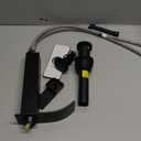 Vessel Sink Faucet Waterfall Tall Bathroom Faucet Single Handle,Single Hole Lavatory Vanity Mixer Tap with Pop Up Drain and Supply Lines,Matte Black