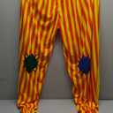 EraSpooky Adult Circus Clown Costume Colorful Suit Halloween Party Joker Role Play, XL