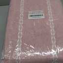 Boho Blackout Curtains 2 Panels 84 Inch for Living Room Bedroom,Pink Linen Texture Farmhouse Curtains with Tassels and Cotton Embroidery Vintage Rustic Western Rod Pocket