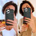 iPhone 14 Case Leather Classic Retro Pattern Cover Soft TPU Slim Shockproof Phone Cases Designer Leather Case for iPhone 14 Case Fashion Luxury Elegant Black