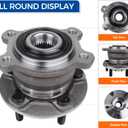 PAROD 512500 Rear Wheel Bearing & Hub Assembly Compatible with 2013-2018 Ford Escape, 2015-2019 Lincoln MKC 5Lugs