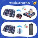 Airplane Kids Travel Tray for Toddler Car Seat - Toddler Tray for Plane or Train - Travel Essential Must-Haves and Flying Supplies - Blue Space