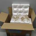 Nuptio 24 Pcs Hanging Glass Tealight Holder Globe 2.36" Diameter, Tea Light Candle Holders Wedding Christmas Halloween Home DIY Gifts, Garden Hanging Ornaments Outdoor Candle Holders