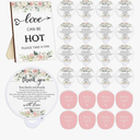 Wenqik 100 Set Wedding Favors for Guests Compact Folding Fans Bulk Thank You Gifts for Wedding Souvenirs