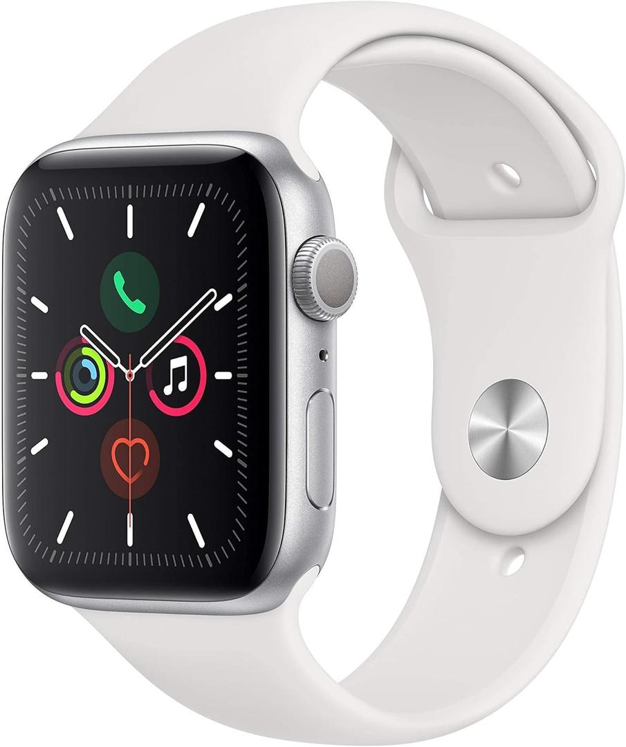 Apple Watch Series 5 (GPS, 40MM) - Silver Aluminum Case with White Sport Band 