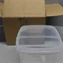 Amosfun 5 Quart Clear Plastic Bucket with Handle and Lid Portable Water Container for Kitchen Storage Gardening Dorm Use Easy to Carry and Clean (Picture 1)