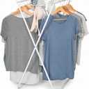 Honey-Can-Do Easy-Fold Collapsible Clothes Drying Rack, Sturdy Metal Laundry Rack Holds 40 lbs, Space-Saving Foldable Towel Rack for Indoor Outdoor Use, Non-Skid Feet, White