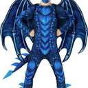 Morph Dragon Costume For Kids, Dragon Wing Costumes For Boys, Halloween Costumes Kids, Boys Halloween Costume (Large, Blue)