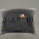 Charmo Scalloped Ribbed One Piece Swimsuit Zipper Racerback Bathing Suit Athletic Swimwear (Small, Black)