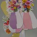 9 Pcs Wildflower Honeycomb Table Centerpieces Wildflower Birthday Party Decorations Spring Floral Table Centerpieces Paper Honeycomb Decor for Birthday Baby Shower Supplies Office