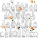 Der Rose Glass Bud Vases Set of 32 Small Clear Flower Vases for Rustic Wedding Centerpieces Table Decorations and Home Office Decor(Clear). Missing One