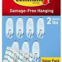 Command Clear Medium Hooks, 7 Hooks, 12 Strips - Easy to Open Packaging, Organize Damage-Free