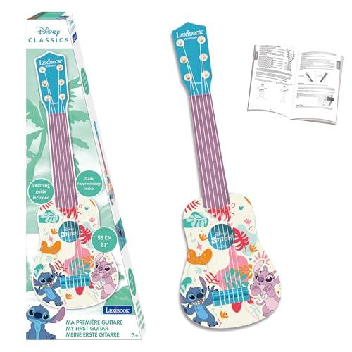 Lexibook, Disney Stitch, My First Guitar for Children, 6 Nylon Strings, 53 cm / 21'', Guide Included, Blue, K200D