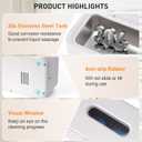 2 x snawowo Ultrasonic Jewelry Cleaner Machine- 28oz/800ml 49KHz Professional Retainer Cleaner |5 Timers LED Display |304 Stainless Steel Tank for Jewelry, Dentures, Retainers, Glasses, Rings, Watch Strap