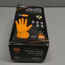 TitanFlex Thor Grip Heavy Duty Industrial Orange Nitrile Gloves with Raised Diamond Texture, 8-mil, Latex Free, Powder Free (X-Large (Pack of 100))