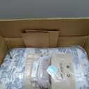 Martha Stewart - King Comforter Set, 100% Silky Smooth Cotton Sateen Bedding for Year Round Comfort, 3 Piece Bed Set with Matching Pillowcases (Farmhouse Toile Blue)