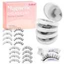 FADLASH Magnetic Eyelashes with Applicator 4 Pairs Magnetic Lashes Natural Look No Glue Needed Reusable Easy to Wear False Eyelashes (604+079+806+B7)