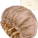 YANIBEST Breathable Butter-Satin Lined Bonnet, Silk Hair Bonnet for Sleeping Women, Night Cap for Curly Fine Straight Hair