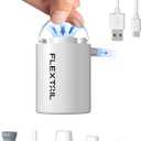 FLEXTAILGEAR 4kPa Air Pump for Inflatables, Portable Air Mattress Pump, Mini Camping Air Pump, Rapid In/Deflation with 180 L/min Airflow for Sleeping Pads, Pool Float,Swimming Ring Vacuum Storage Bags