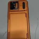 Vizvera for iPhone 17 Pro Case Wallet RFlD [Cards Holder][Camera Control][Camera Cover] Full Body Rugged Shockproof Silicone Protective Phone Case for iPhone 17 Pro 6.3'' 2025(Spritz Orange)