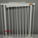 keny 29"-42.5" Baby Gate for Stairs, Auto Close Safety Dog Gate, Pressure Mounted Easy Walk Through Pet Gate for Doorways, Durable Stair Gate, 30" Tall, White