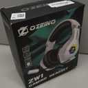 Ozeino Gaming Headset for PC, Ps4, Ps5, Xbox Headset with 7.1 Surround Sound Gaming Headphones with Noise Canceling Mic, LED Light Over Ear Headphones for Switch, Xbox Series X/S, Laptop, Mobile White