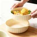 24 oz Ramekins Oven Safe, Creme Brulee Ramekins with Handles, Ceramic Baking Dishes Souffle Dishes, Baking Bowls Set of 2, Meal Prep Container, Ramekin Assorted Sizes - Dishwasher Safe