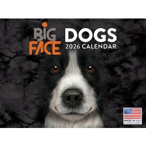 Vincent Hie Big Face Dog Calendar 2026 Monthly Wall Calender 12 Month | American Made In The USA