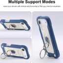MARKILL Compatible with iPhone Air Case 6.5 Inch 2025 with 360 Degree Rotate Ring Stand, Military Grade Drop Protection Full Body Rugged Protective Case Kids Blue