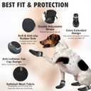 Dog Shoes for Large Small Medium Dogs - Breathable Dog Boots for Summer Hot Pavement Waterproof Paw Protector for Outdoor Walking (Black-B, #7 (3.34"*2.75")(L*W) for 40-58 lbs)