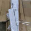 24" x 84" Bifold Sliding Barn Door, K Shaped Panel with Sliding Hardware Kit Set, Finished Closet Door Slab, 2.33FT Track for 2 Doors, MDF, White