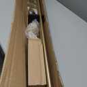 1 Inch Modern Double Window Curtain Rods, 72-144 Inch Adjustable Telescoping Heavy Duty Stylish Drapery Rods Decorative Solid Square Allufer Finials for Dual Curtain Rod Window Treatment, Brushed Gold